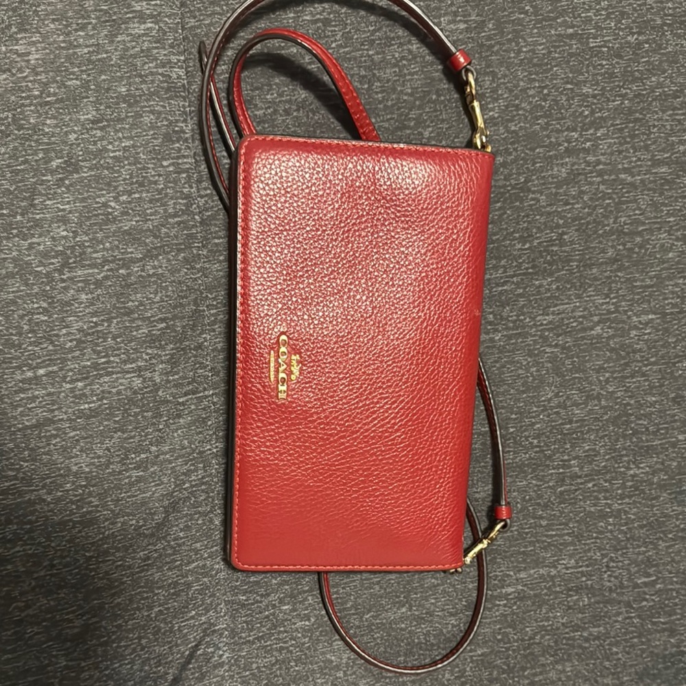 Coach Red Leather Women's Bag
